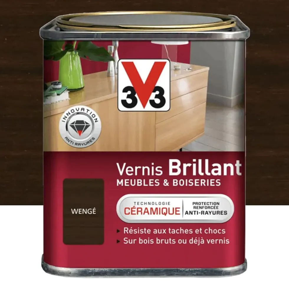 Vernis V33 Meubles et Boiseries Brillant Wengé
