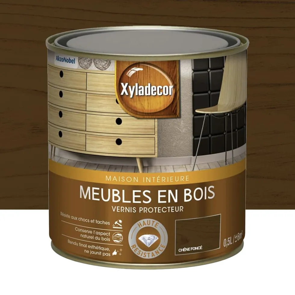 Vernis Xyladécor Meubles en bois Chêne foncé