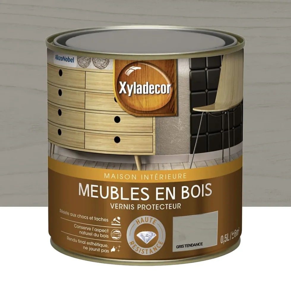 Vernis Xyladécor Meubles en bois Gris tendance
