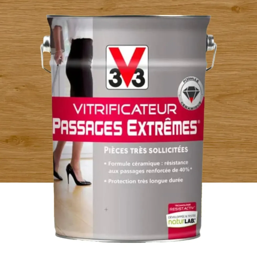 Vitrificateur V33Passages Extrêmes Chêne moyen Satin (NaturLab)