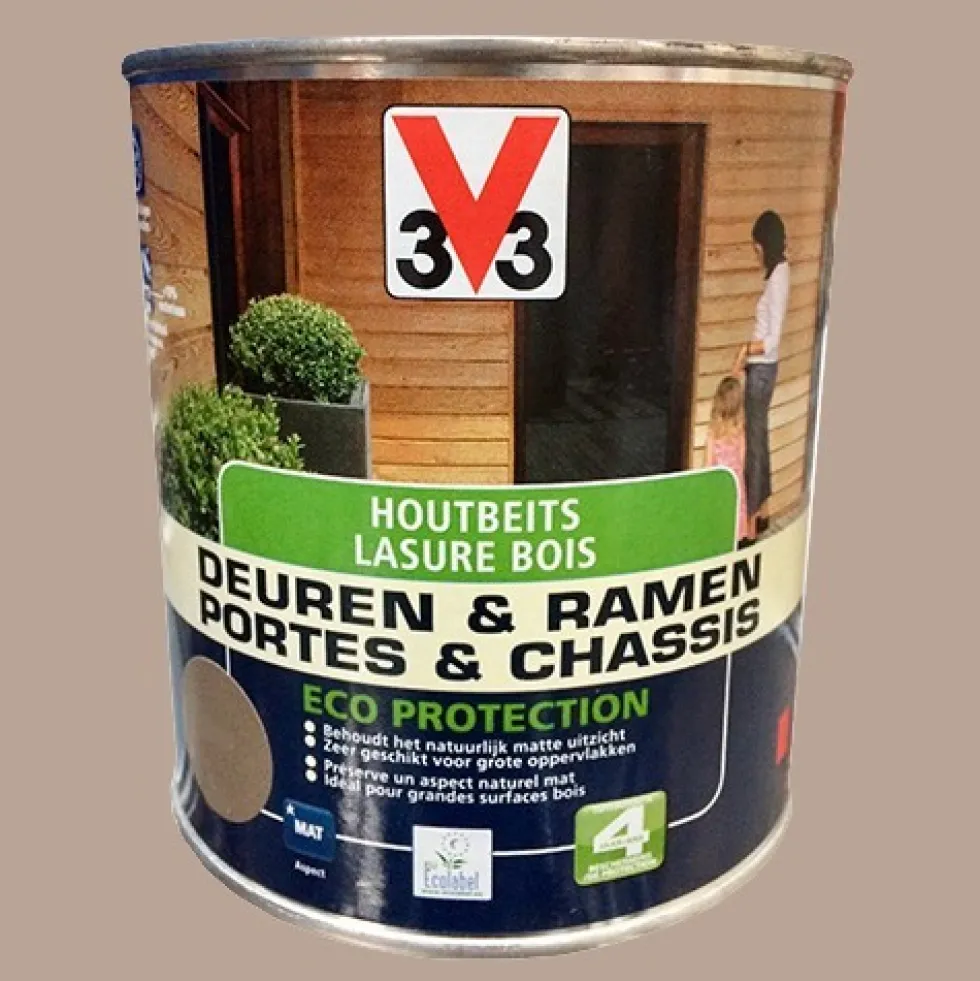 V33 Lasure Portes et chassis 4 ans Eco Protection Terre glaise