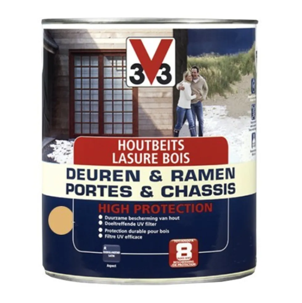 V33 Lasure Portes et chassis 8ans High protection Pin Scandinave