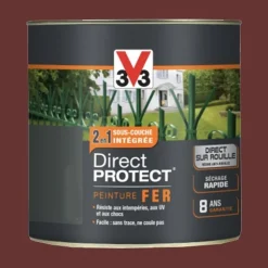 V33 Peinture Direct Protect Fer Rouge Basque