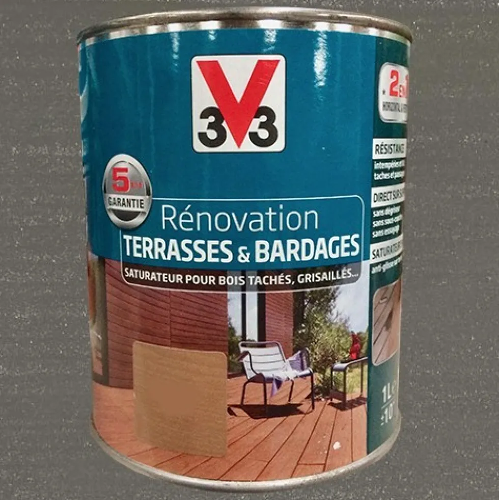V33 Rénovation Terrasse & Bardages Bois Grisé Mat