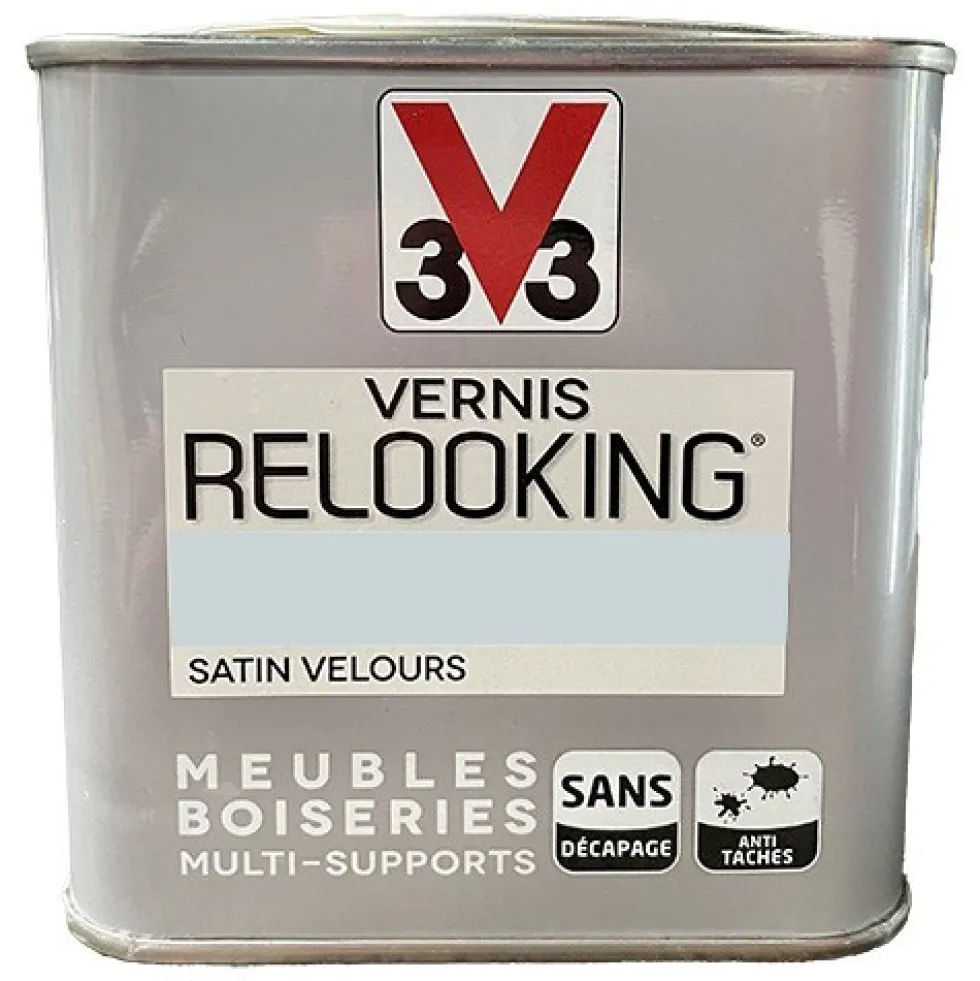 V33 Vernis Relooking Gris Galet Satin Velours