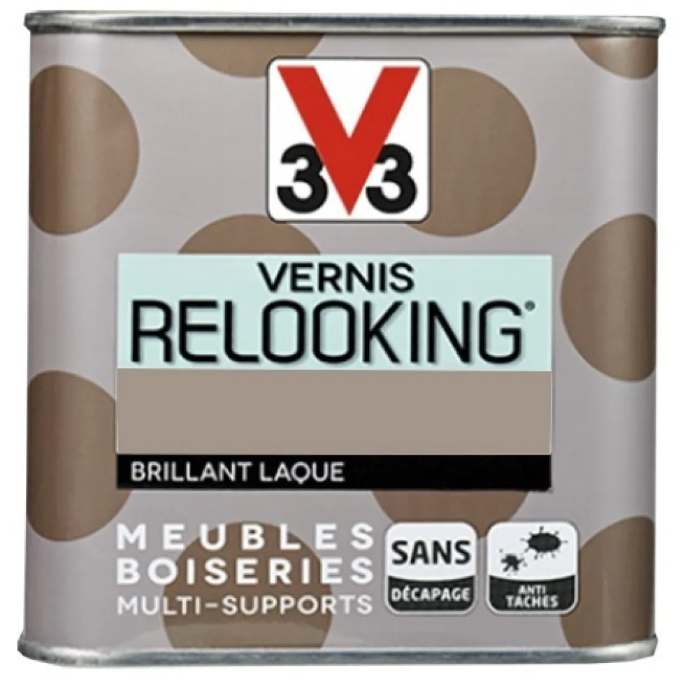 V33 Vernis Relooking Taupe Brillant Laque